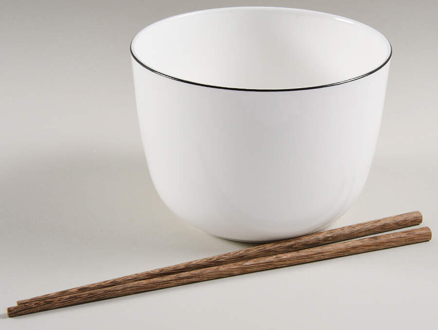 Sloane Black Noodle Bowl & Chopsticks Set by Mikasa-1