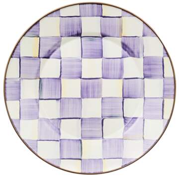 Violet Check Dinner Plate by MacKenzie-Childs-1