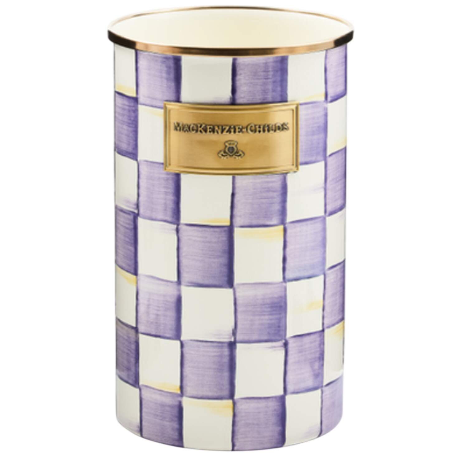 Violet Check Utensil Holder by MacKenzie-Childs-1