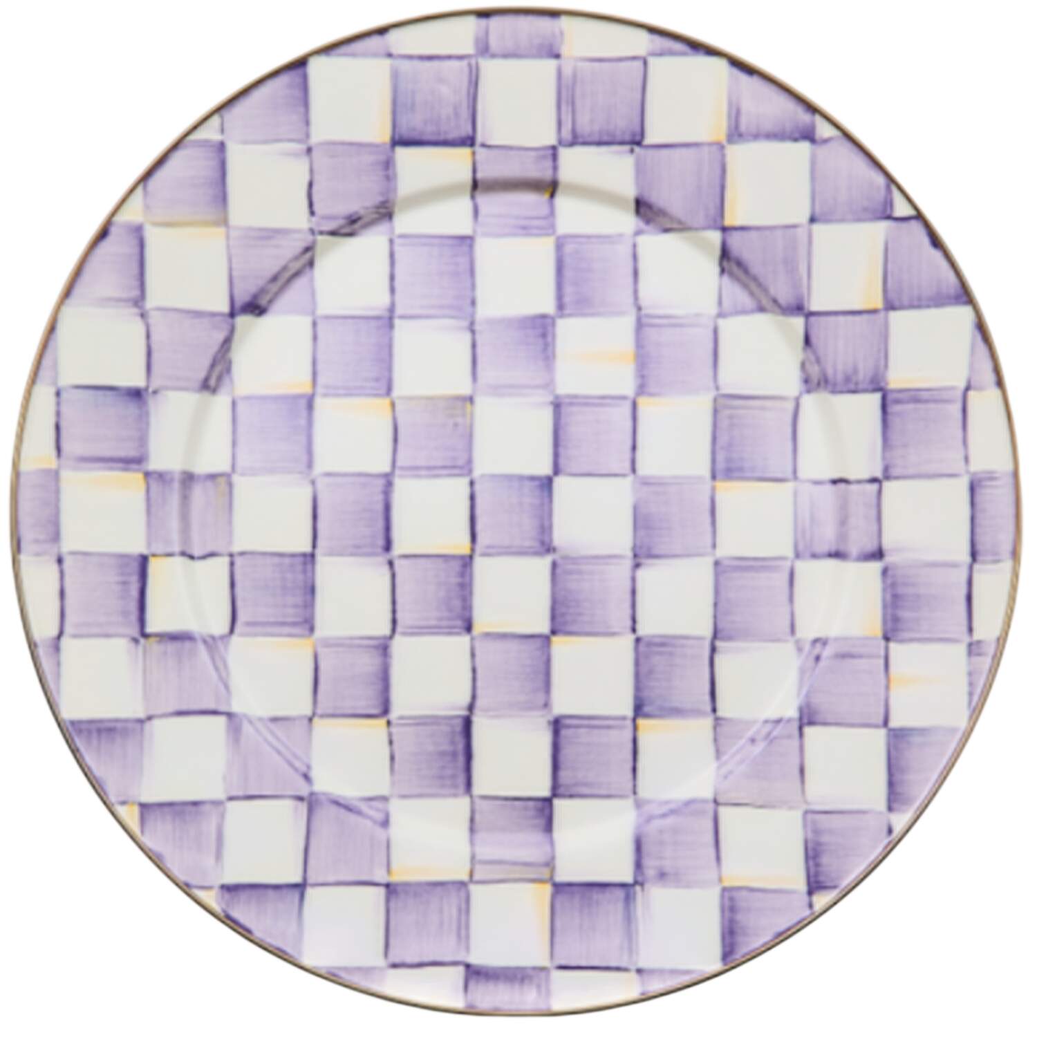Violet Check 16" Round Platter by MacKenzie-Childs-1