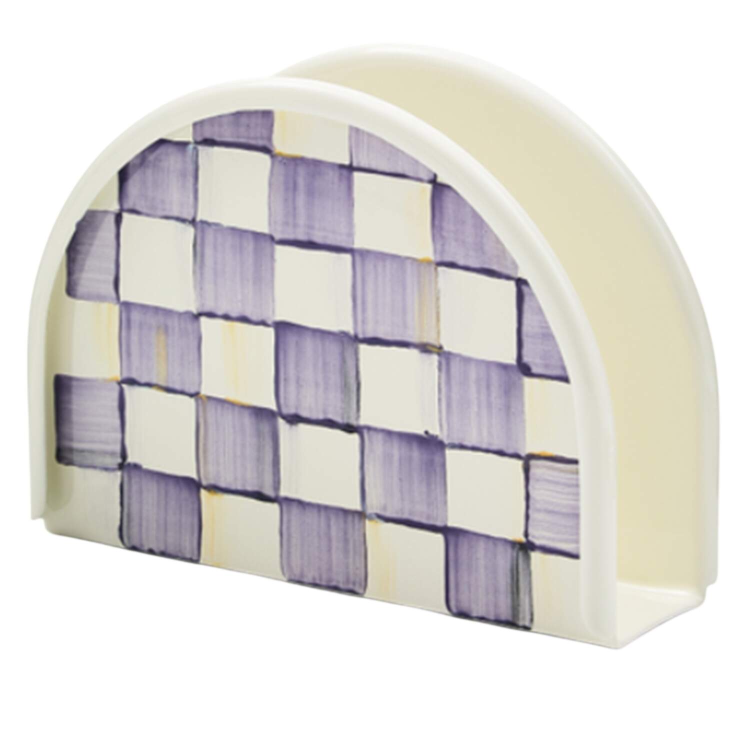 Violet Check Napkin Holder by MacKenzie-Childs-1
