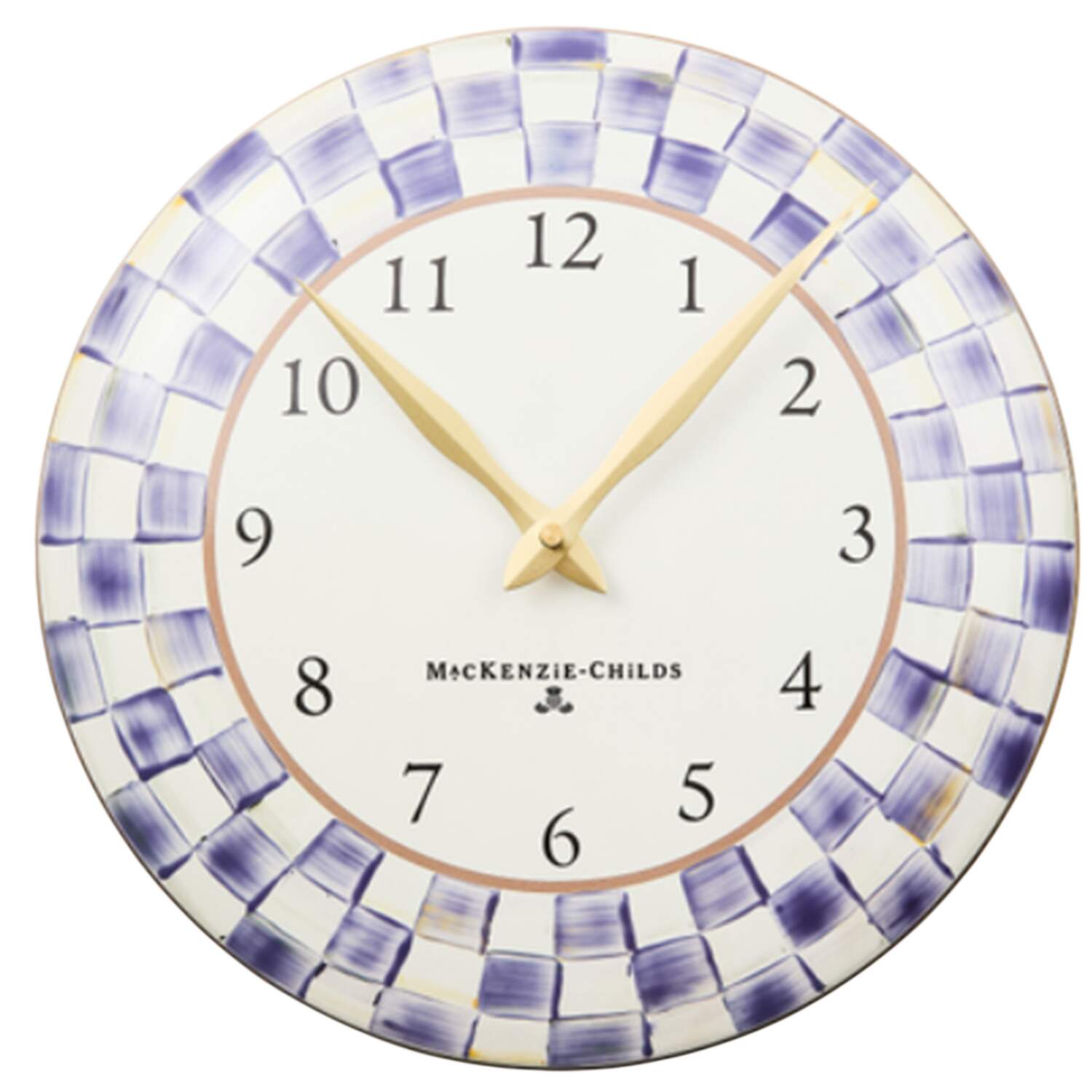 Violet Check Hanging Wall Clock by MacKenzie-Childs-1
