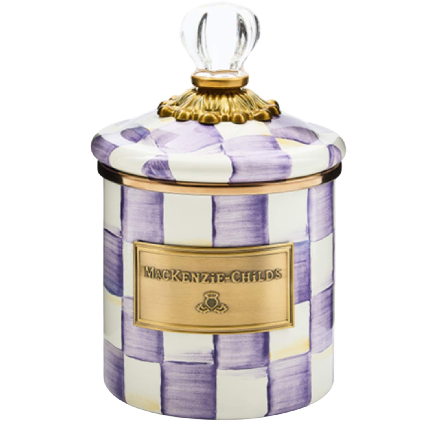 Violet Check Demi Canister & Lid by MacKenzie-Childs-1