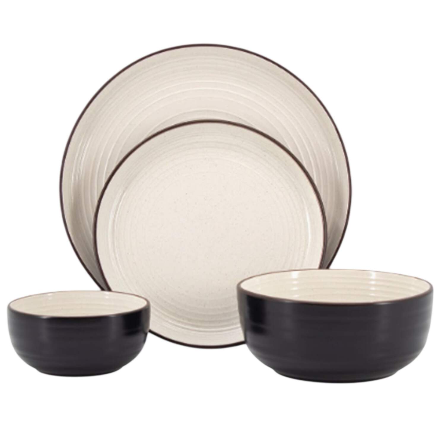Rowan-Black Dinner Plate by Mikasa-1