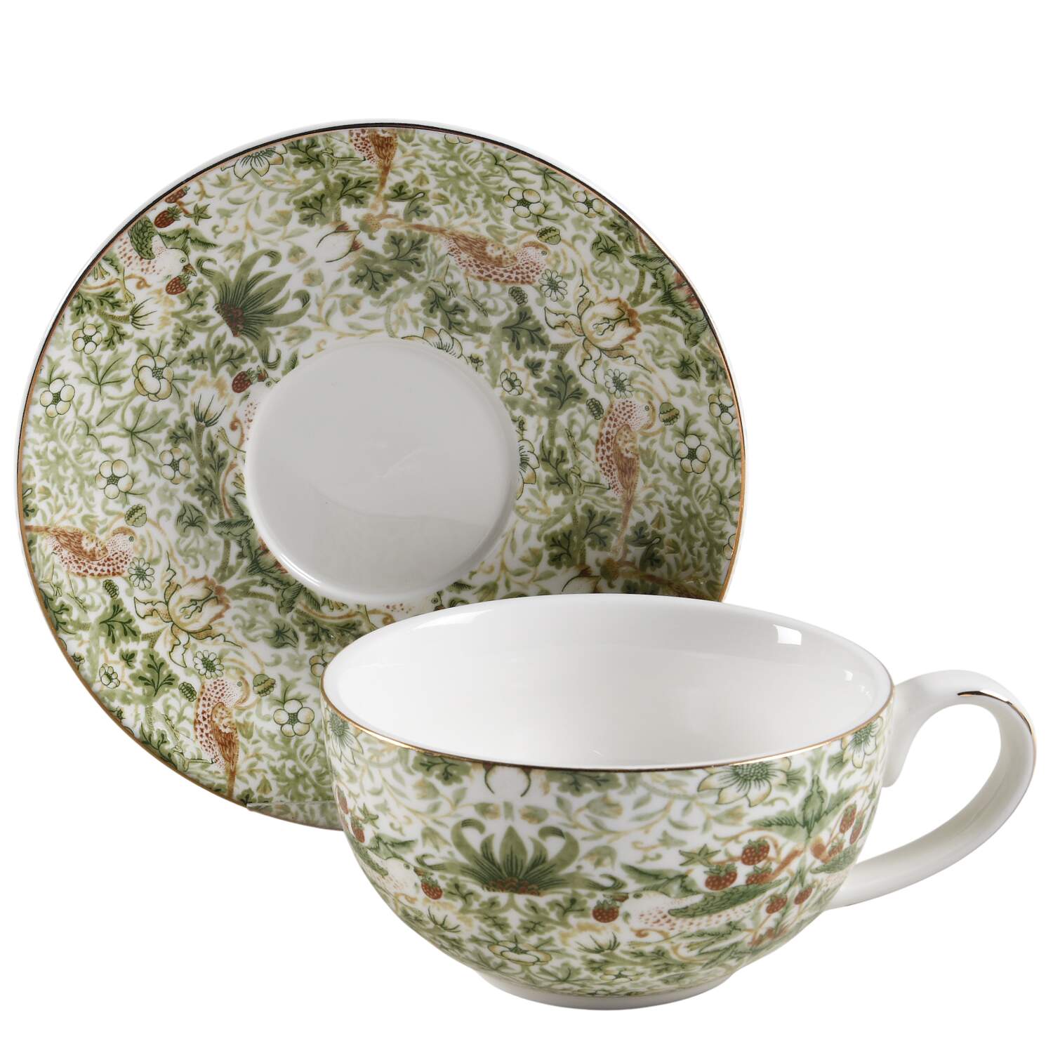 MO52 Flat Cup & Saucer Set by Morris & Co-1