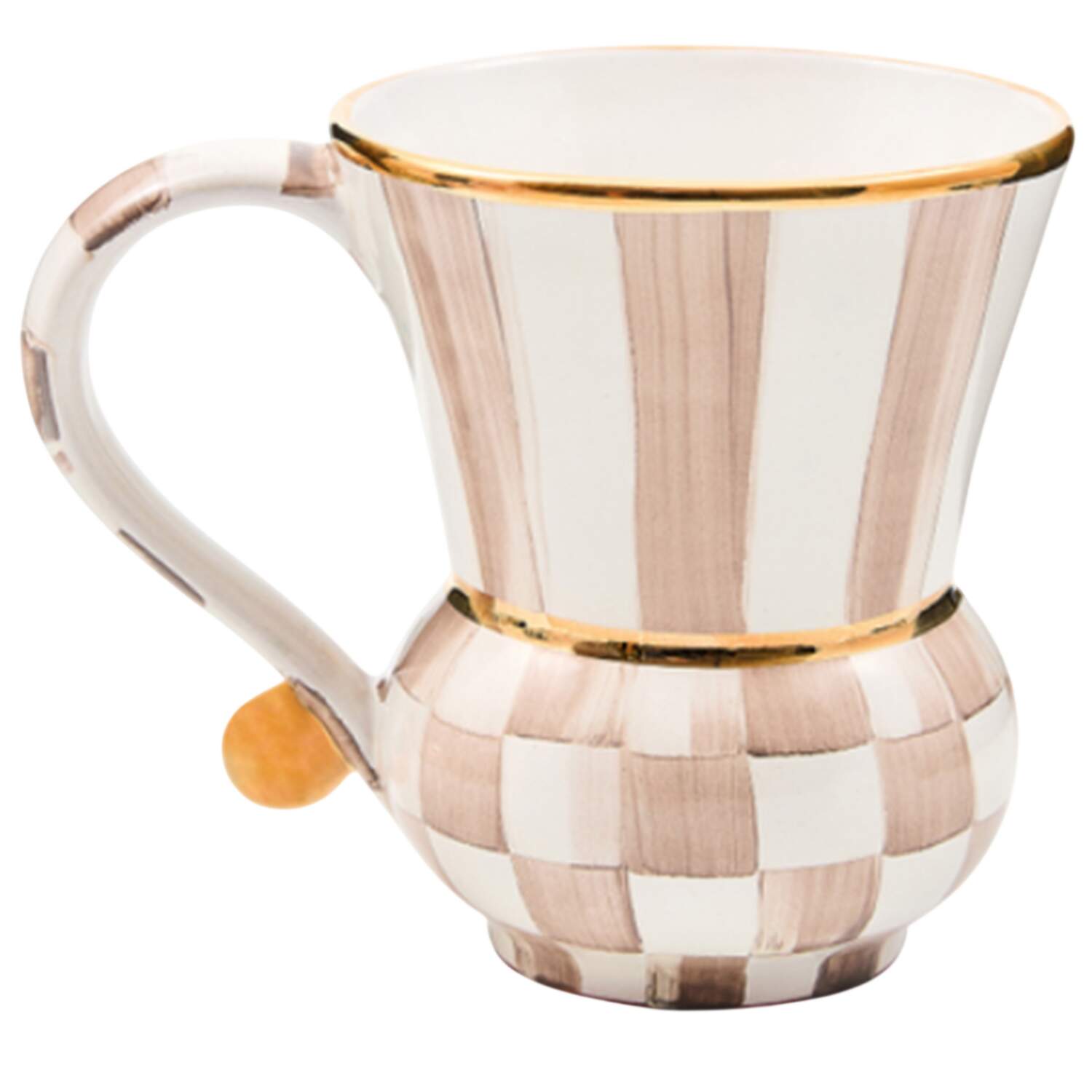 Mocha Check (Ceramic) Mug by MacKenzie-Childs-1
