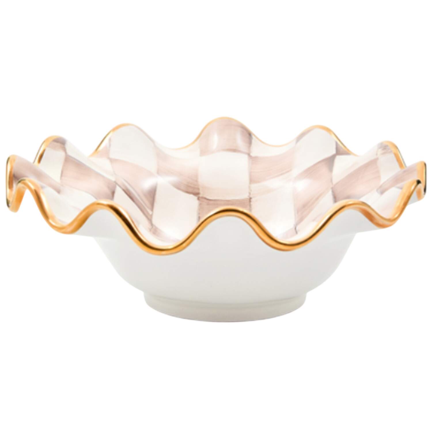 Mocha Check (Ceramic) Coupe Cereal Bowl by MacKenzie-Childs-1