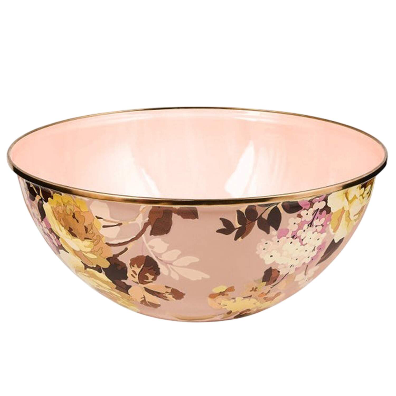 Wild Rose  Mauve (Enamelware) 11" Large Salad Serving Bowl by MacKenzie-Childs-1