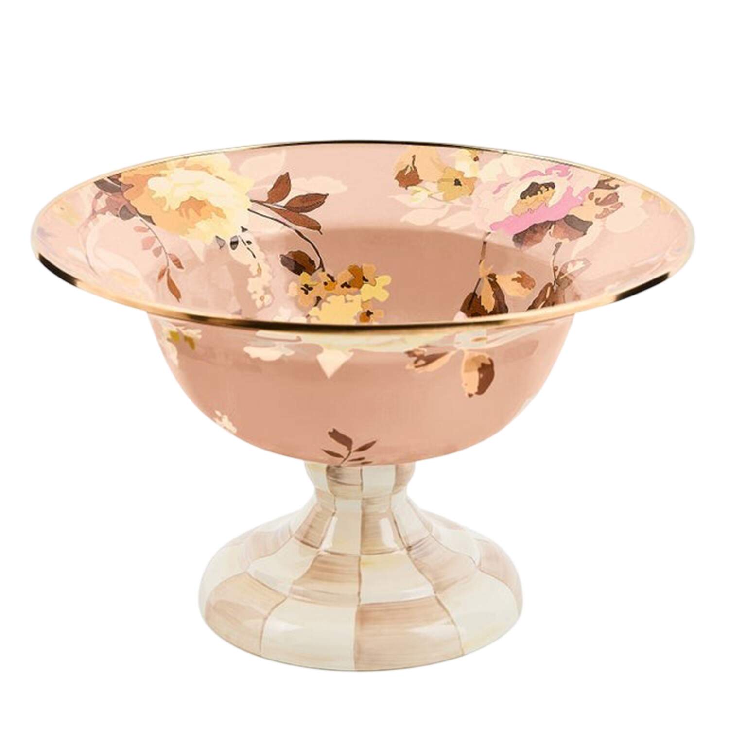 Wild Rose  Mauve (Enamelware) Round Compote (Height X Width) by MacKenzie-Childs-1