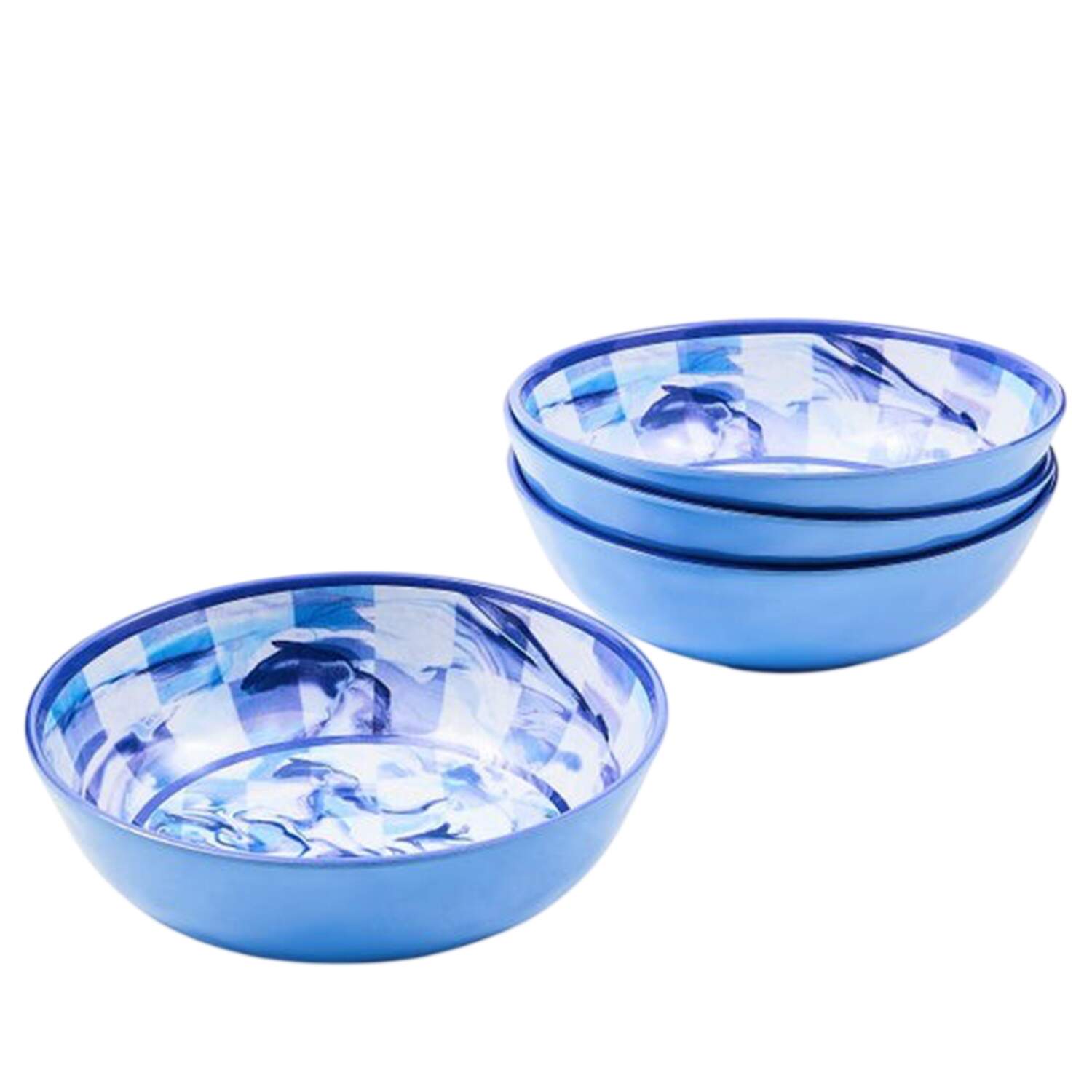 Blue Marble Check (Melamine) 7" All Purpose Bowl by MacKenzie-Childs-1