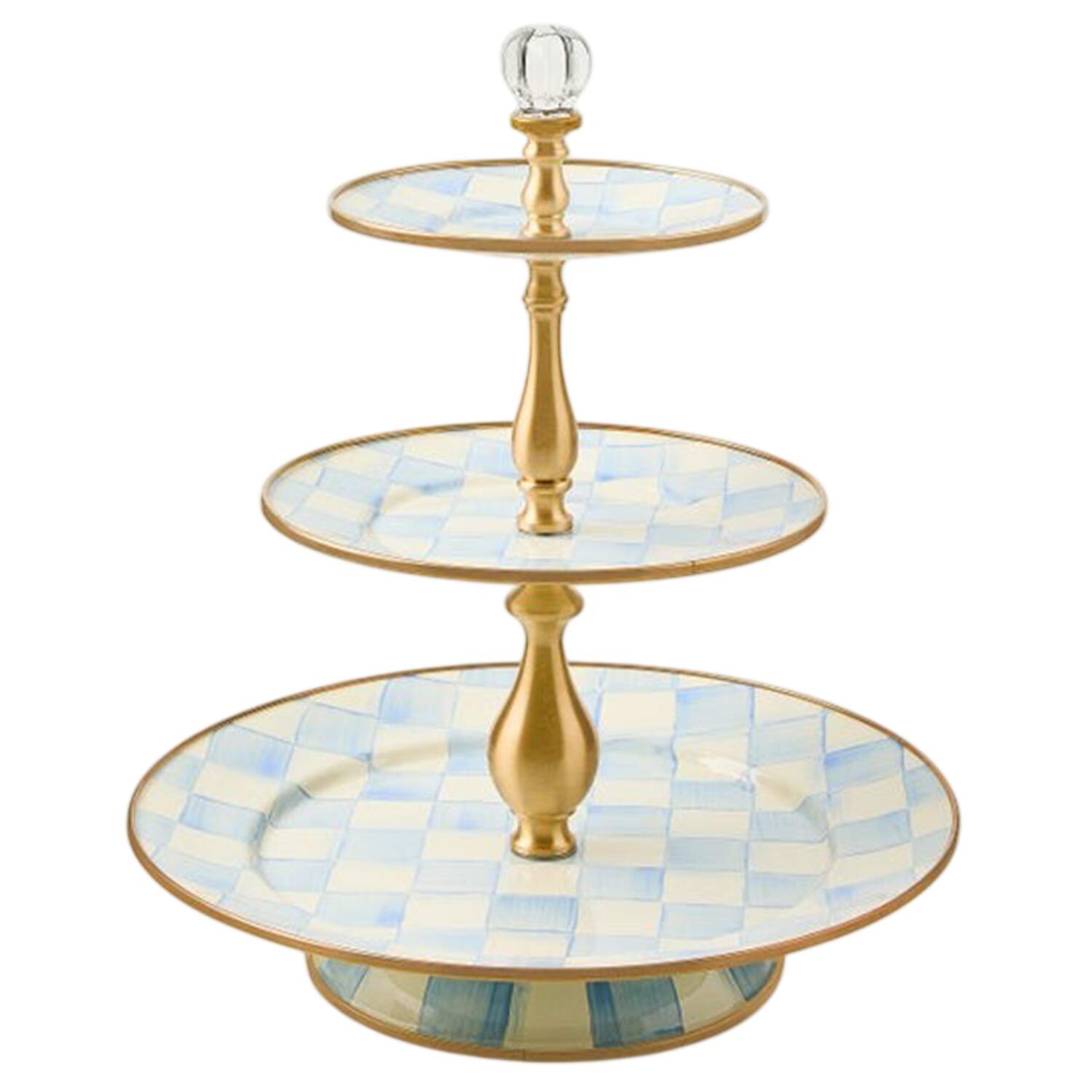 Sky Check (Enamelware) 3 Tier Serving Tray by MacKenzie-Childs-1