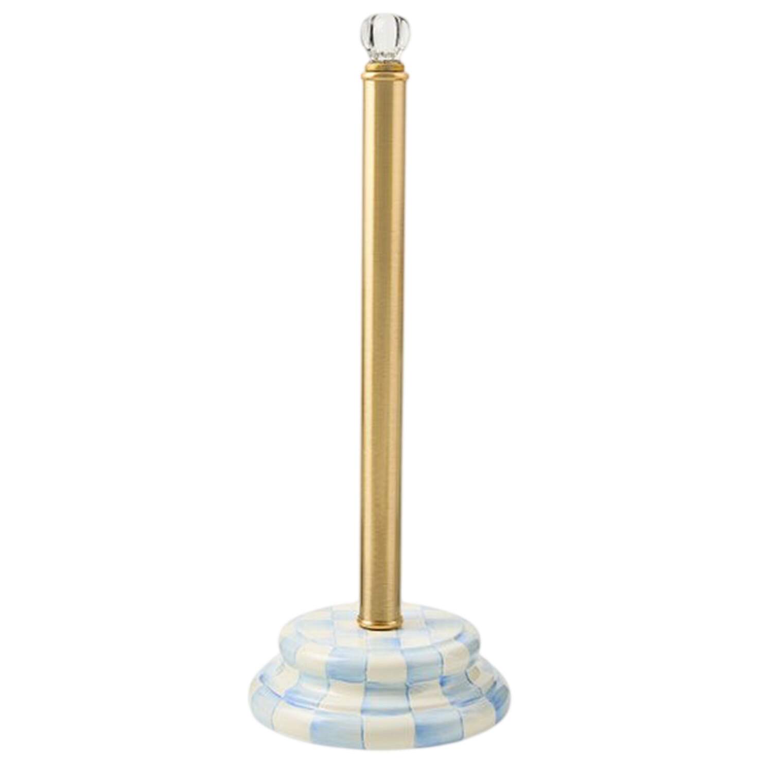 Sky Check (Enamelware) Toilet Tissue Stand by MacKenzie-Childs-1