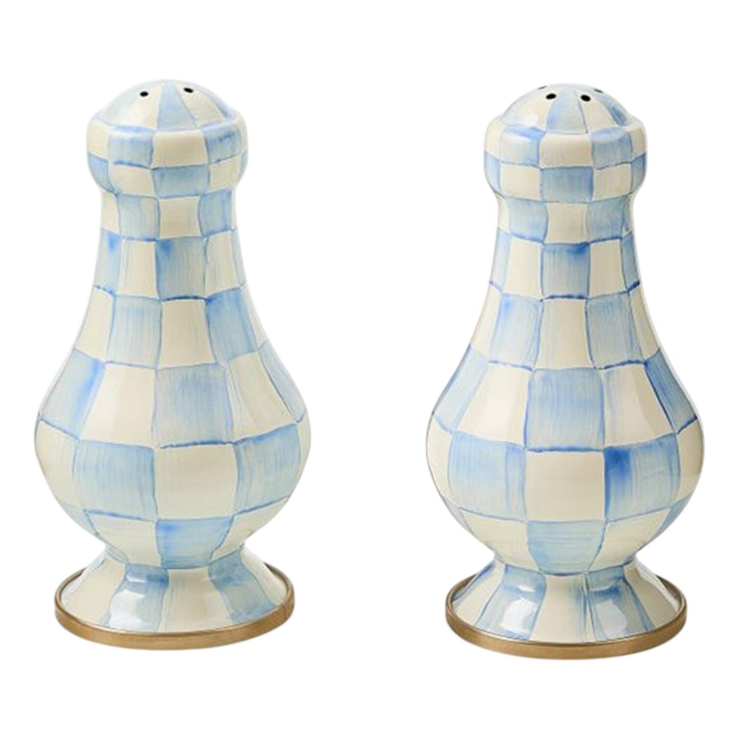 Sky Check (Enamelware) Salt & Pepper Set by MacKenzie-Childs-1