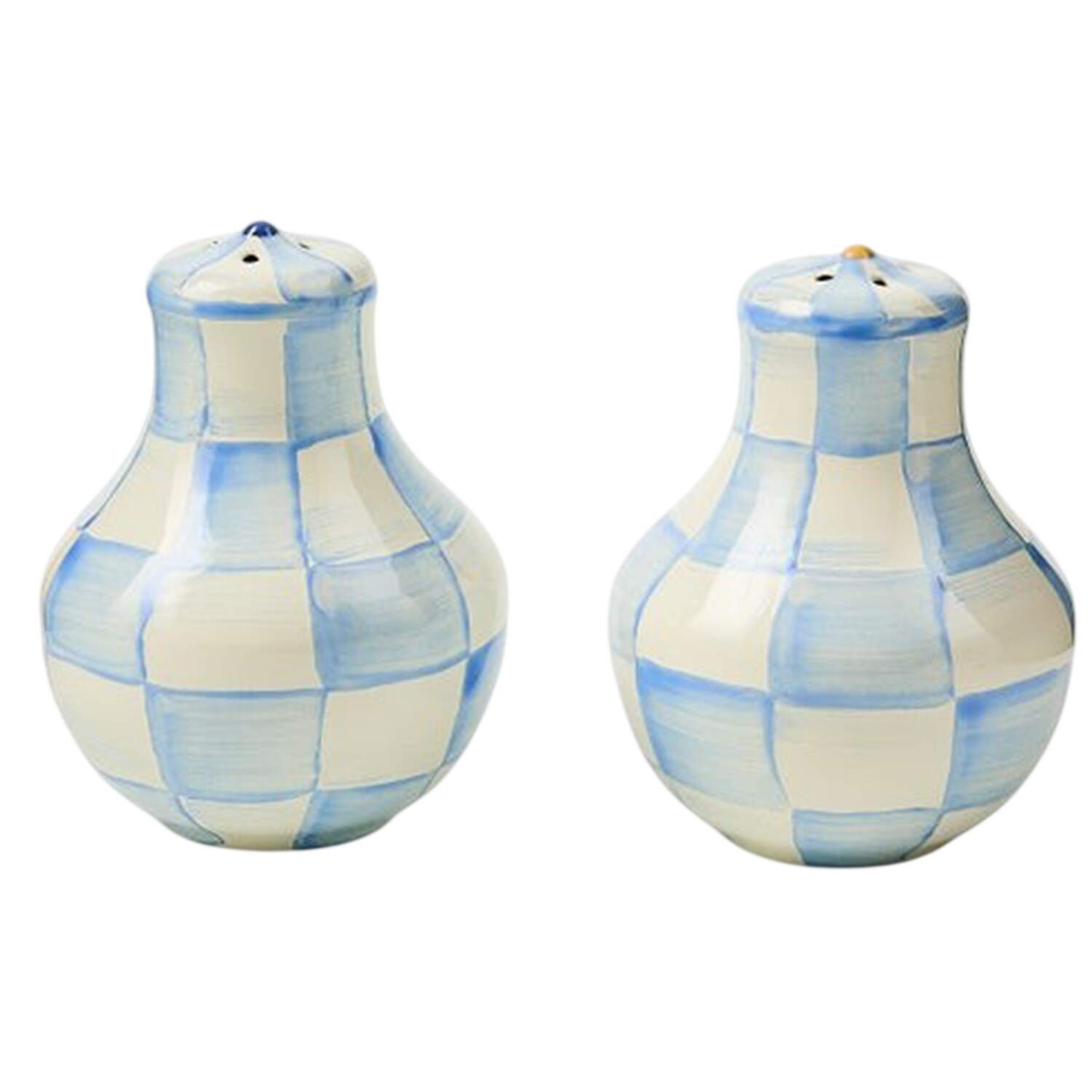 Sky Check (Enamelware) Salt & Pepper Set by MacKenzie-Childs-1