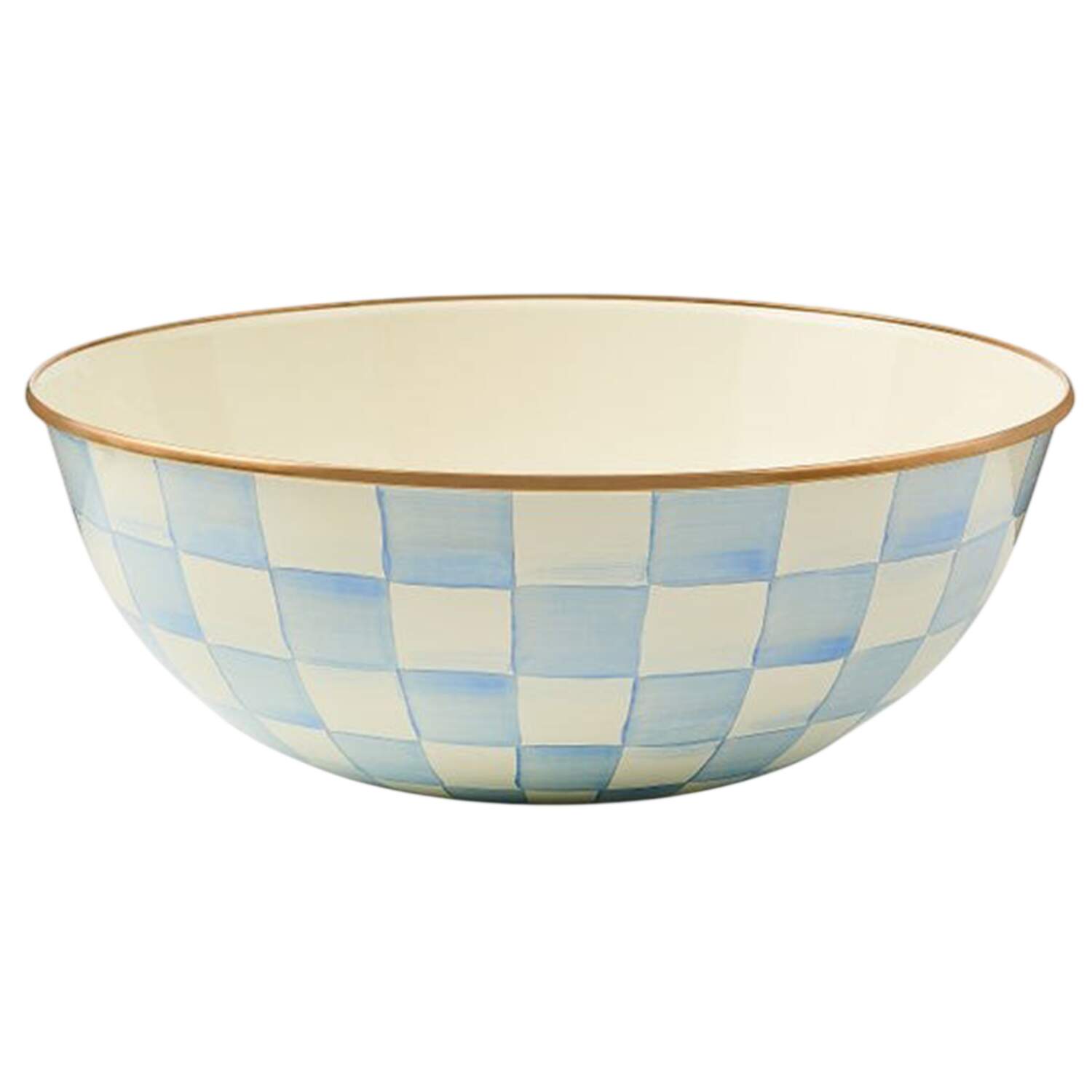 Sky Check (Enamelware) 13" Round Bowl by MacKenzie-Childs-1