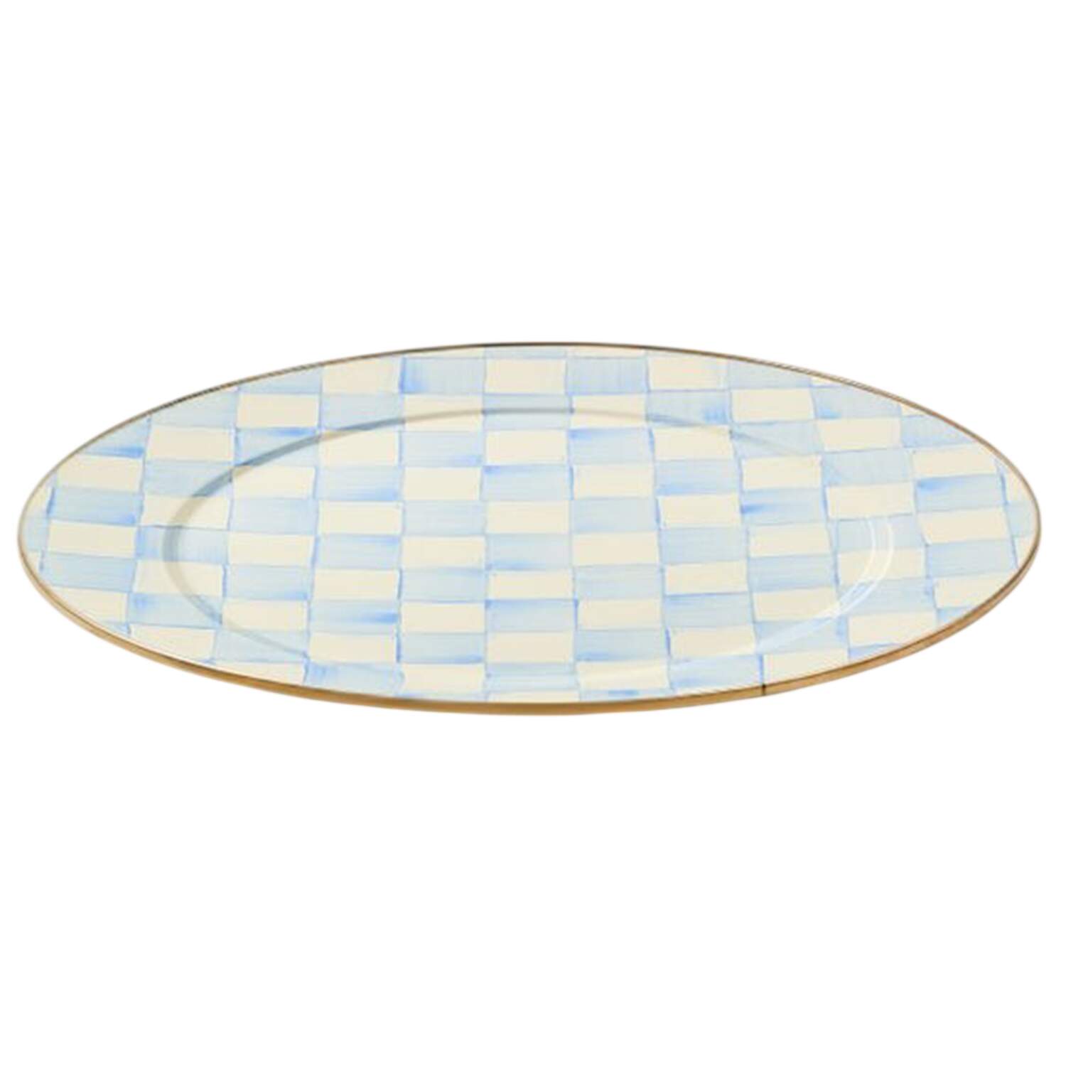 Sky Check (Enamelware) 16" Round Platter by MacKenzie-Childs-1