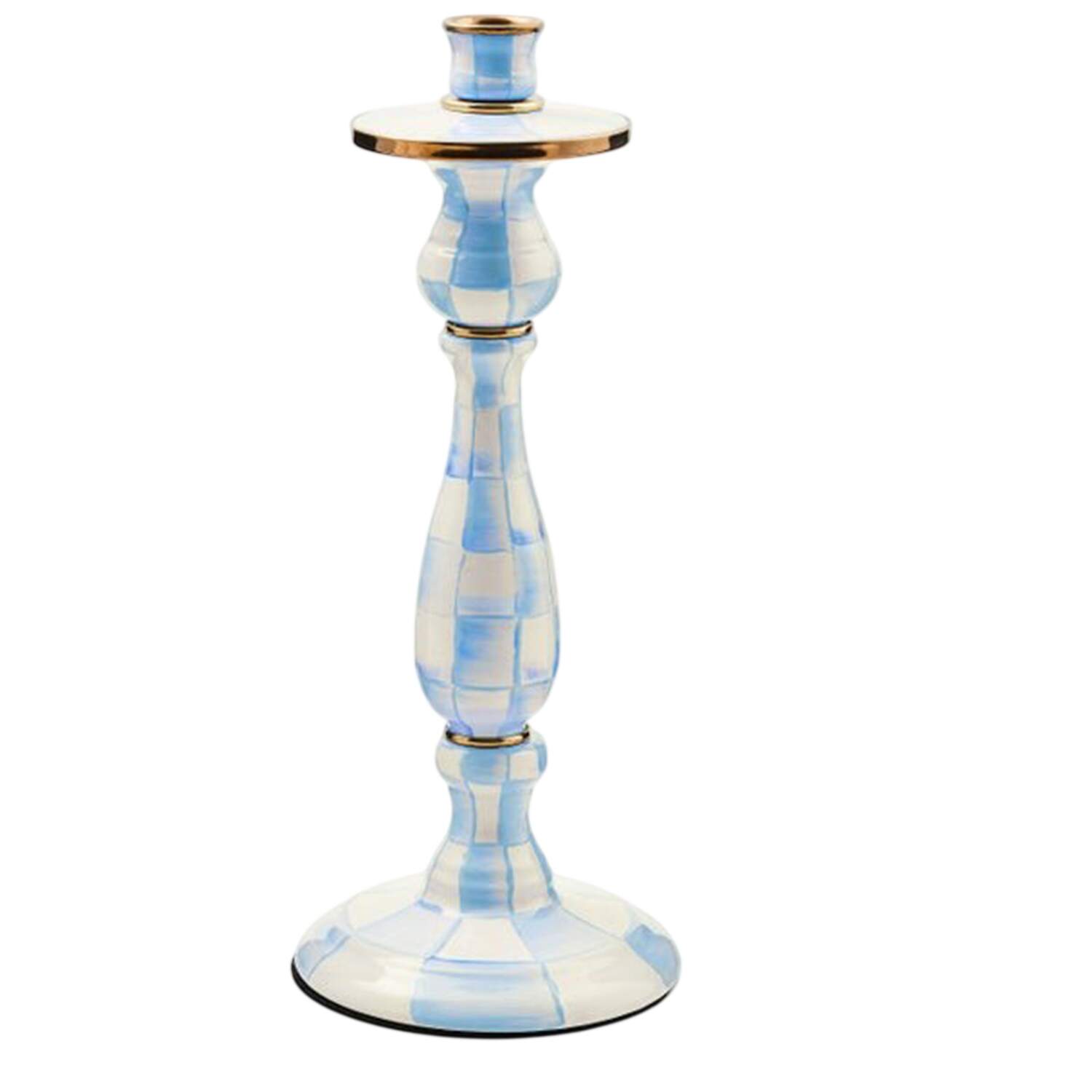 Sky Check (Enamelware) 14" Candlestick by MacKenzie-Childs-1