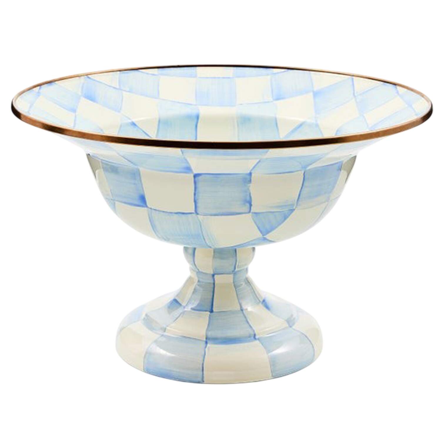Sky Check (Enamelware) Round Compote (Height X Width) by MacKenzie-Childs-1
