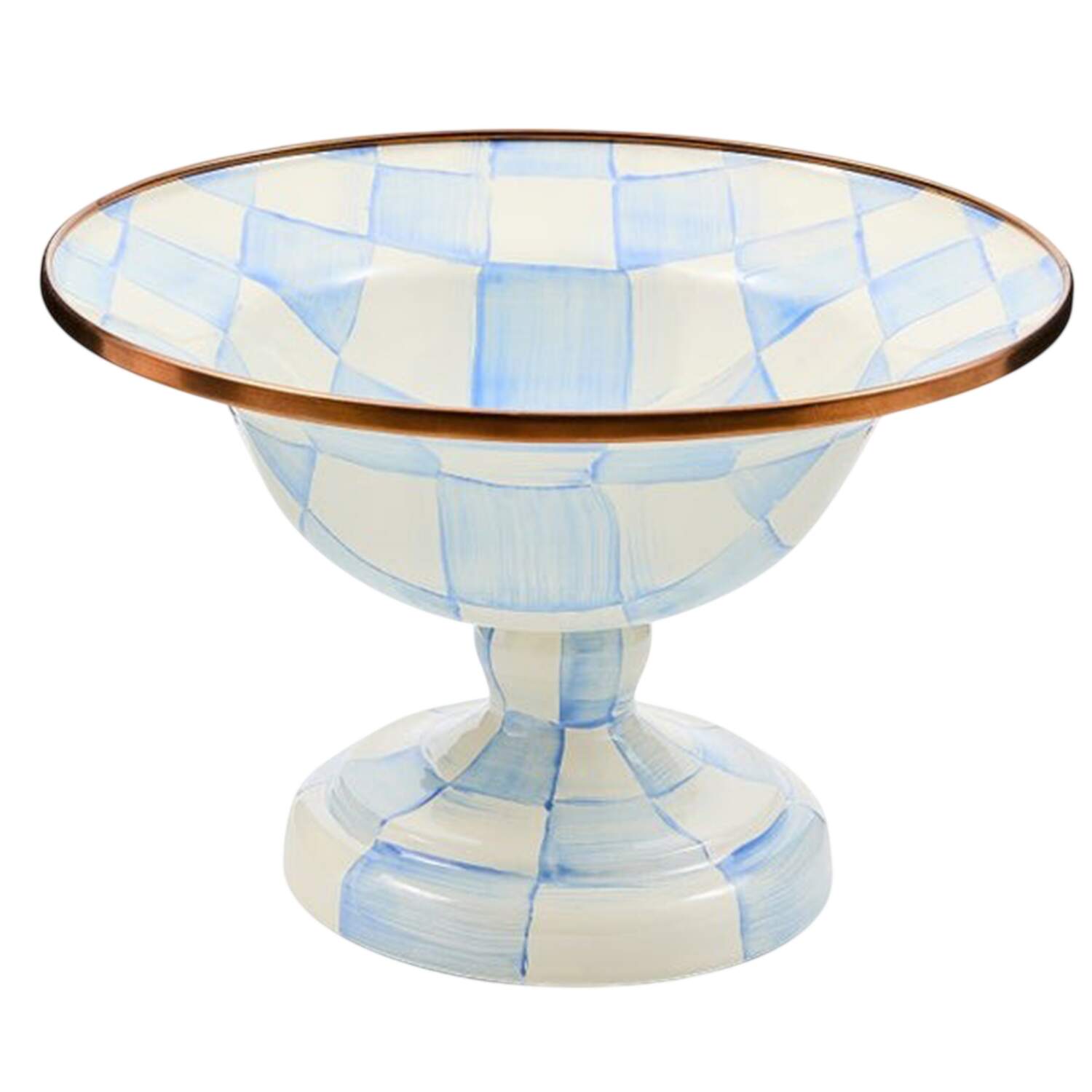 Sky Check (Enamelware) Round Compote (Height X Width) by MacKenzie-Childs-1