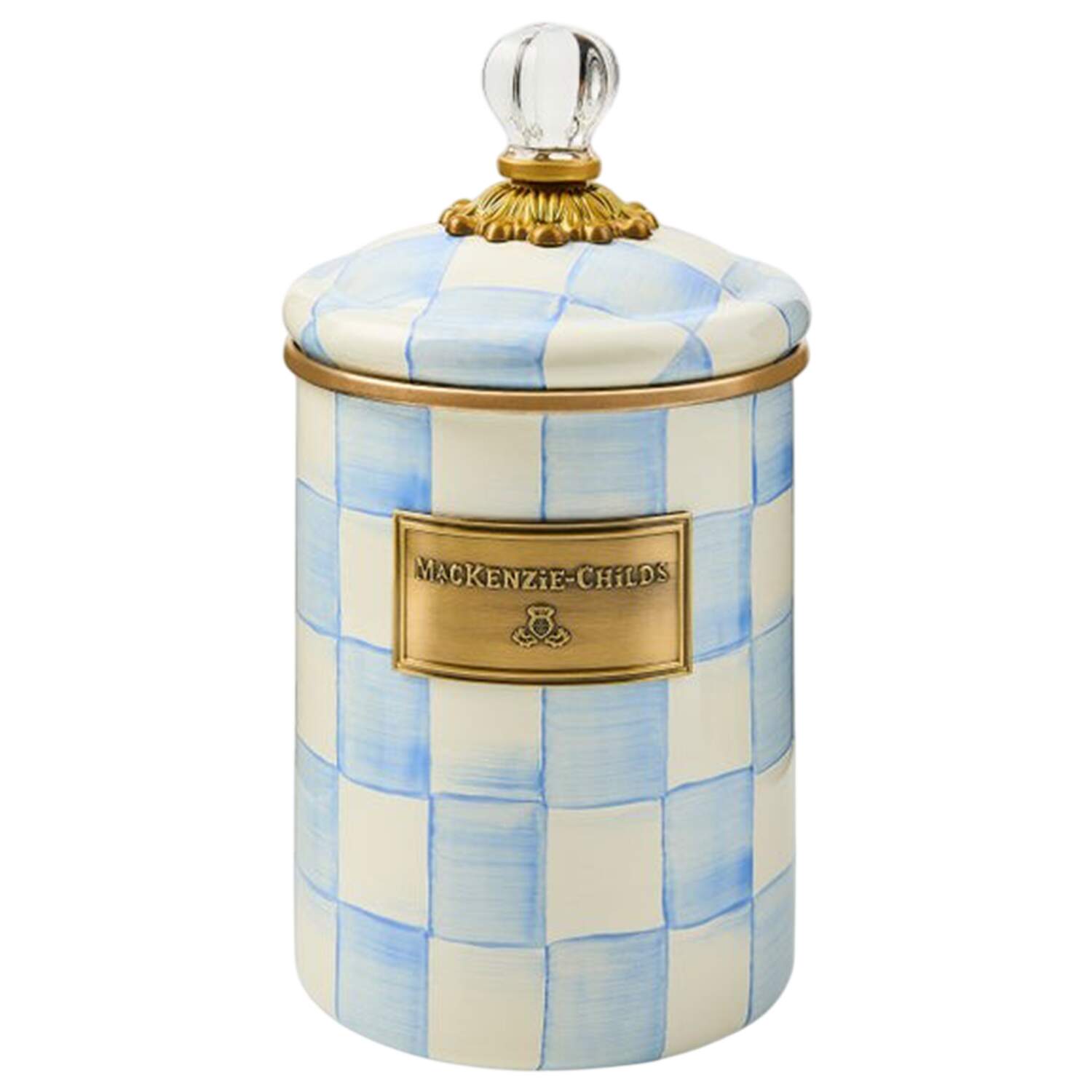 Sky Check (Enamelware) Medium Canister & Lid by MacKenzie-Childs-1