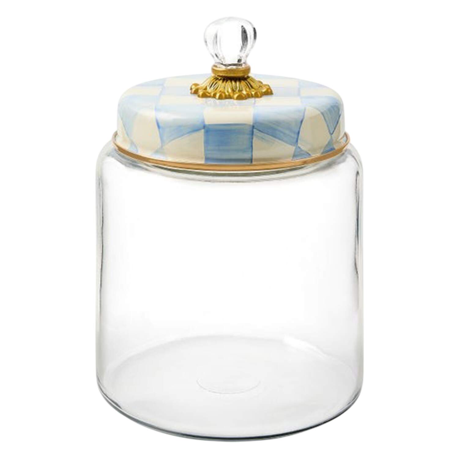 Sky Check (Enamelware) Large Glassware Canister by MacKenzie-Childs-1
