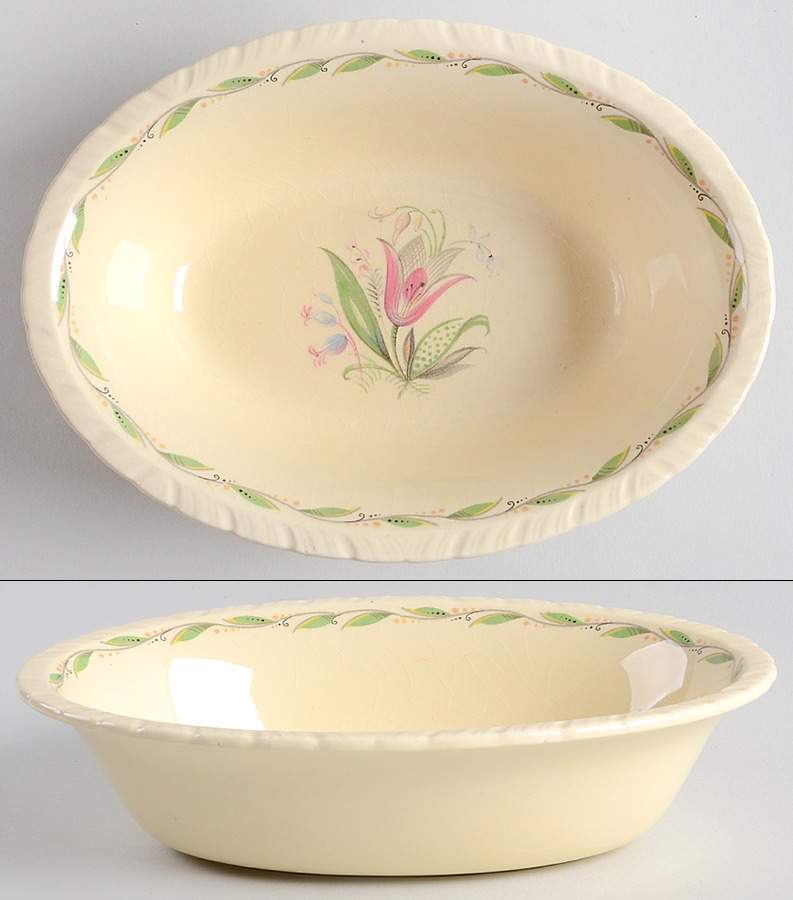 Romney 9" Oval Vegetable Bowl by New Hall-1