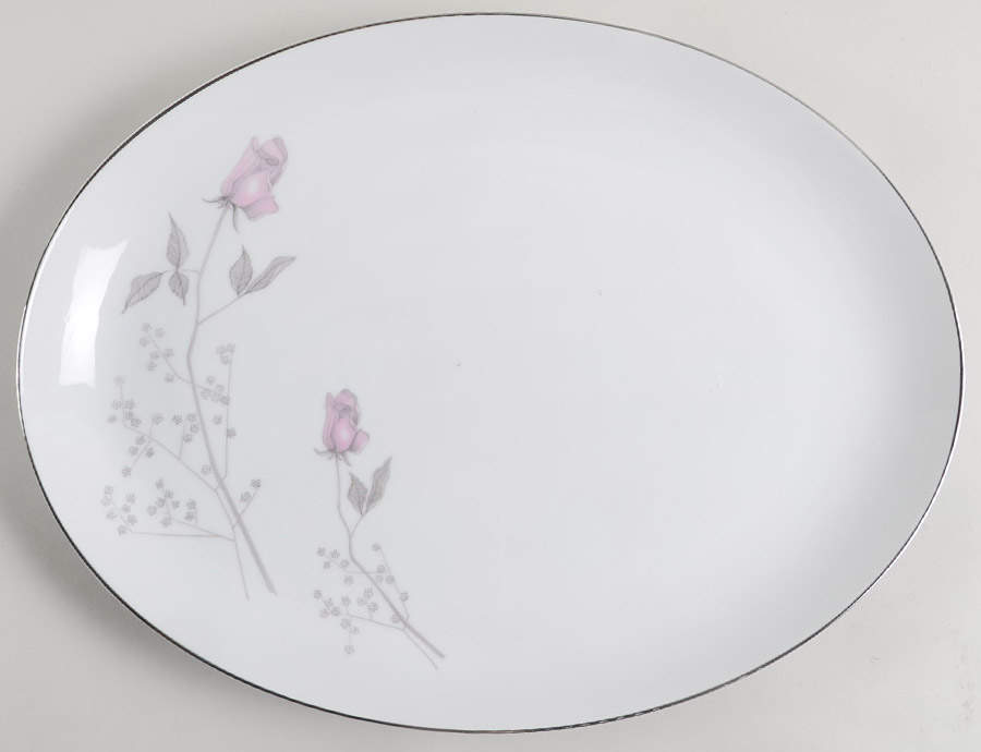 Mon Amour 16" Oval Serving Platter by Narumi-1