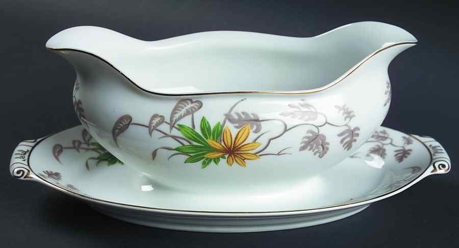 Avalon Gravy Boat with Attached Underplate by Narumi-1
