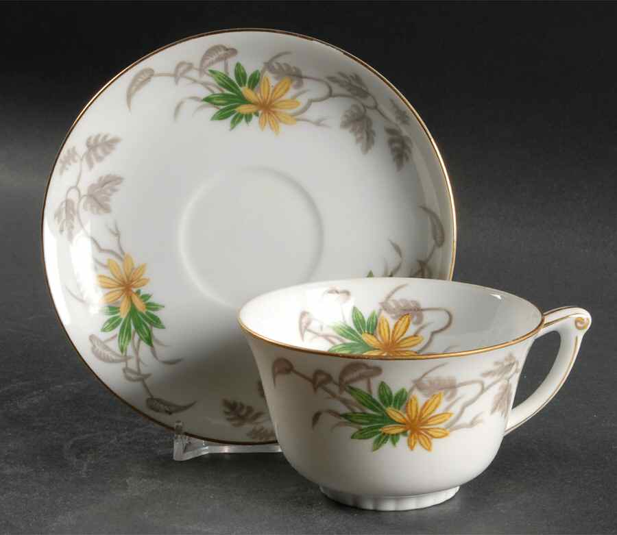 Avalon Flat Cup & Saucer Set by Narumi-1