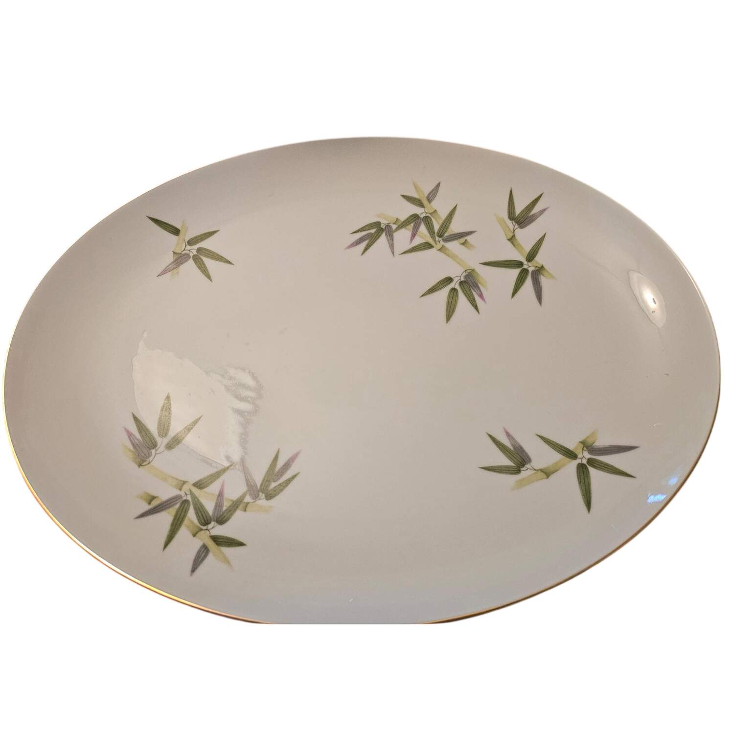 Spring Bamboo 16" Oval Serving Platter by Narumi-1
