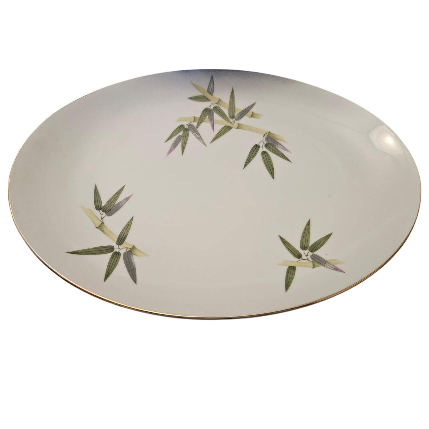 Spring Bamboo 12" Oval Serving Platter by Narumi-1