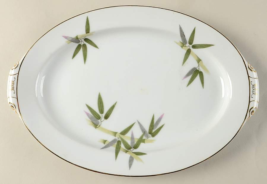 Spring Bamboo 12" Oval Serving Platter by Narumi-1