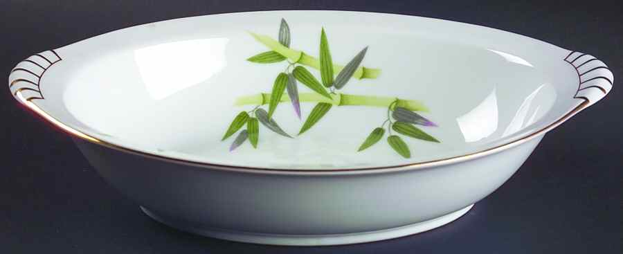 Spring Bamboo 10" Oval Vegetable Bowl by Narumi-1