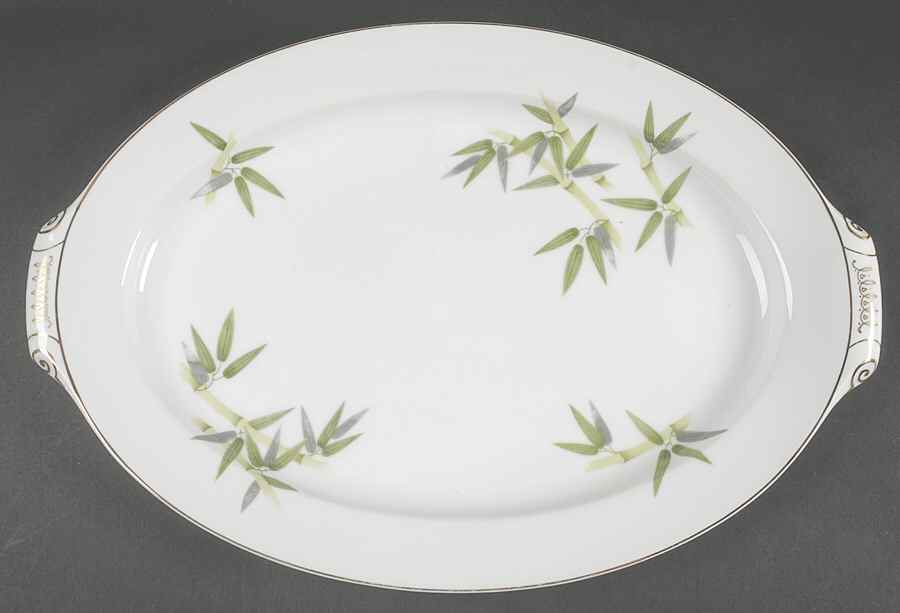Spring Bamboo 17" Oval Serving Platter by Narumi-1