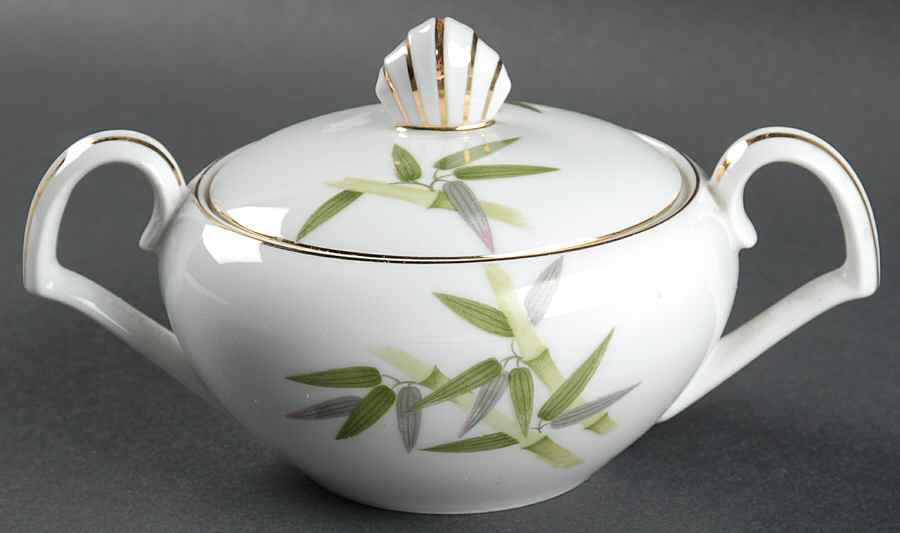 Spring Bamboo Sugar Bowl & Lid by Narumi-1
