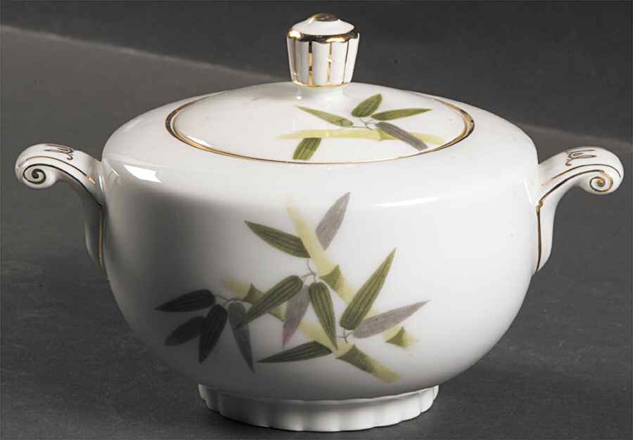 Spring Bamboo Sugar Bowl & Lid by Narumi-1