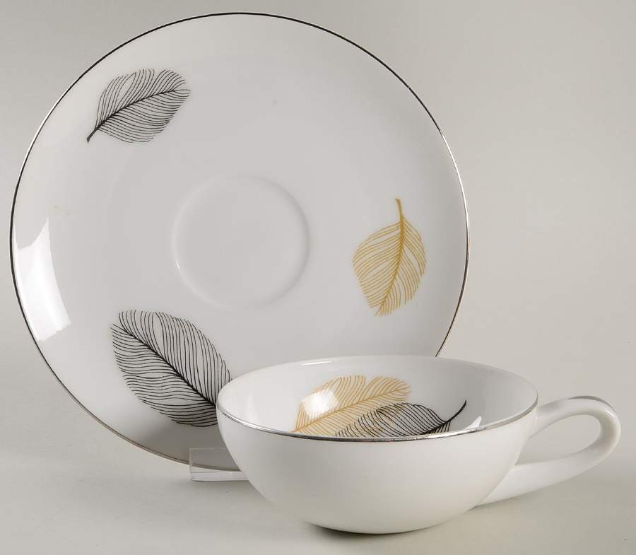 Barclay Flat Cup & Saucer Set by Narumi-1