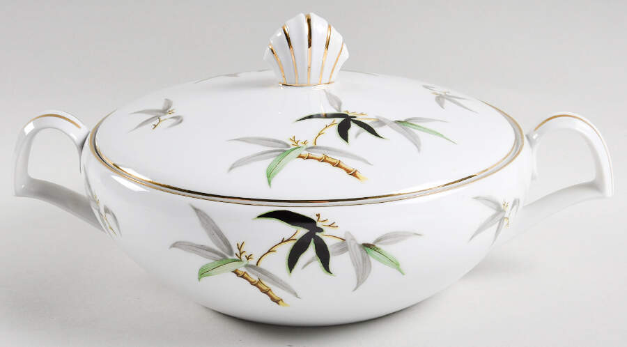 Black Bamboo Round Covered Vegetable by Narumi-1
