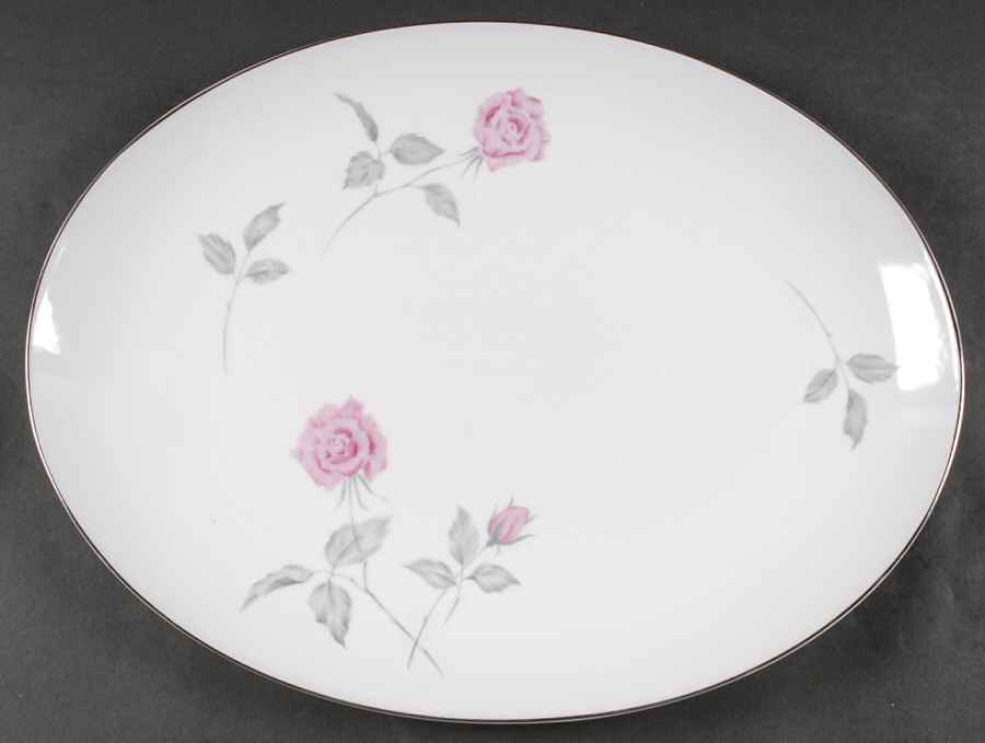 Classic Rose 16" Oval Serving Platter by Narumi-1
