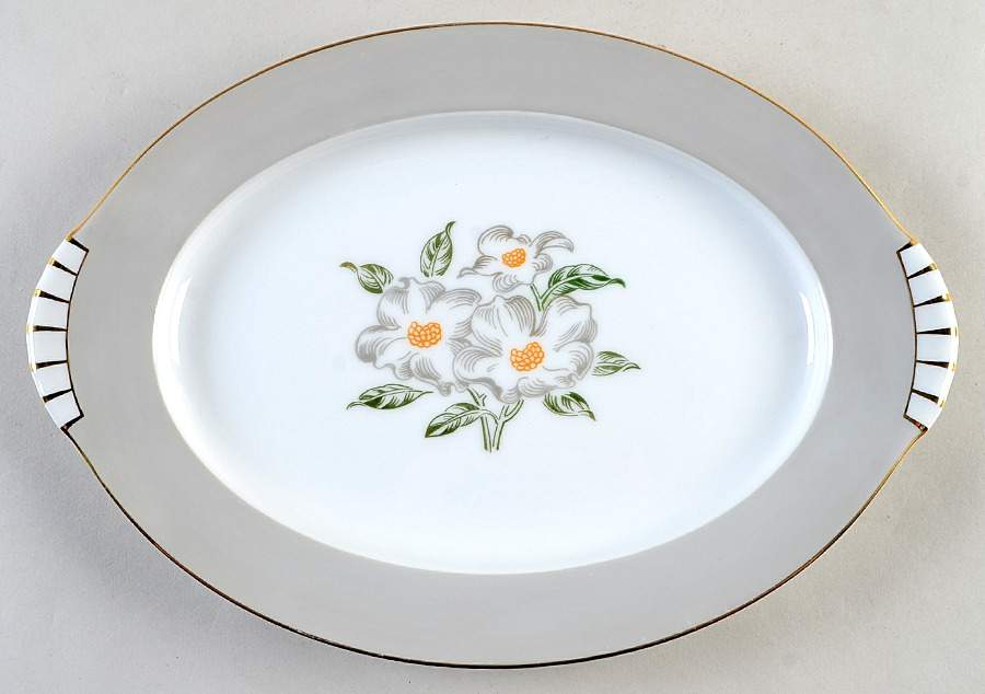 Dogwood 12" Oval Serving Platter by Narumi-1