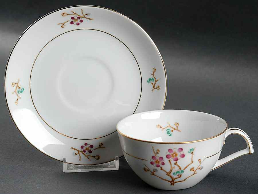 Early Spring  Flat Cup & Saucer Set by Narumi-1