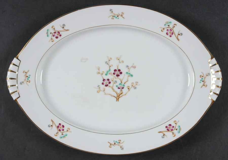 Early Spring  15" Oval Serving Platter by Narumi-1