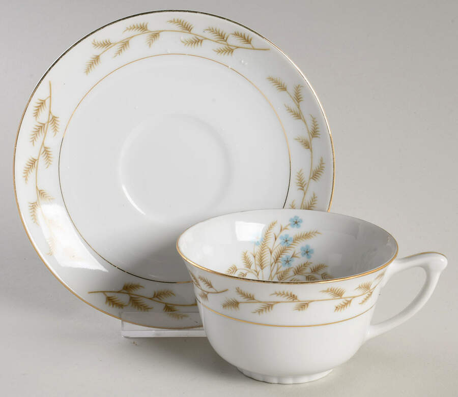 Frances Flat Cup & Saucer Set by Narumi-1