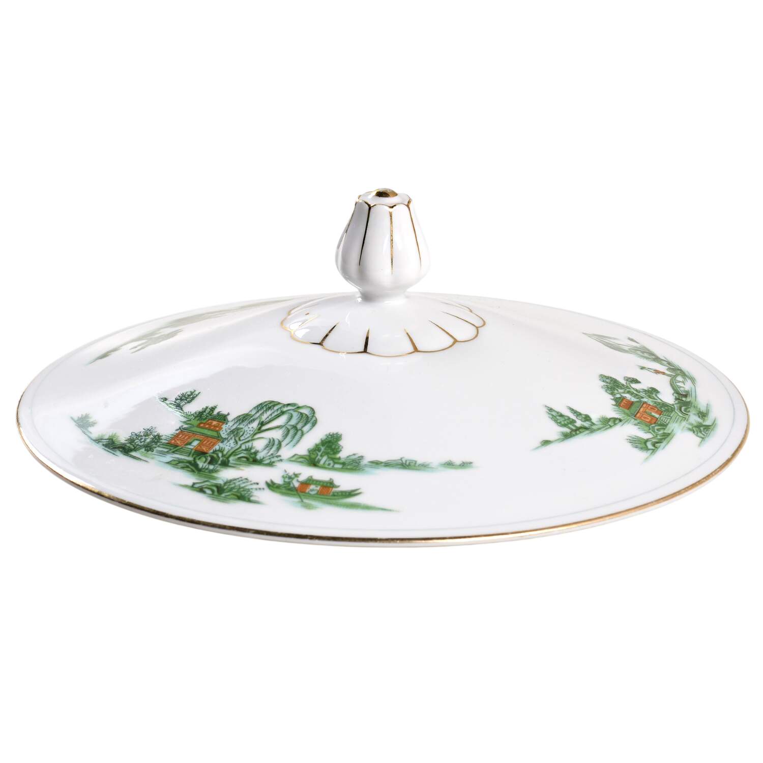 Green Willow Lid for Round Vegetable by Narumi-1