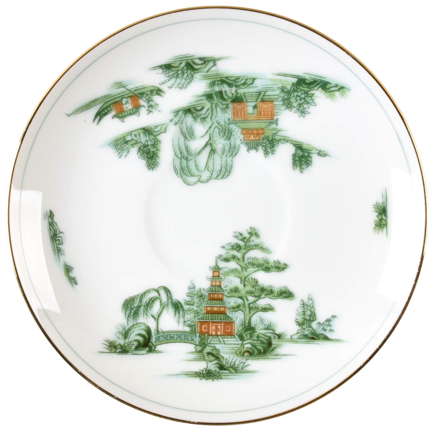Green Willow Saucer by Narumi-1