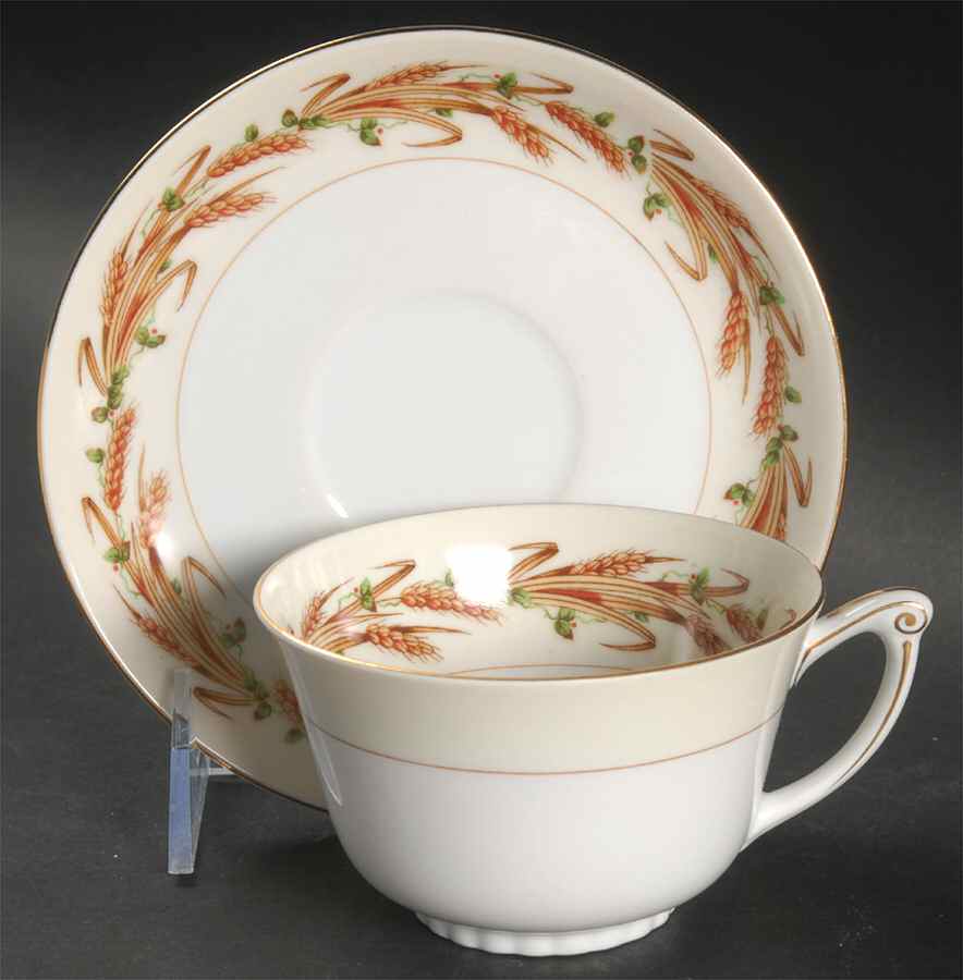 Harvest Footed Cup & Saucer Set by Narumi-1
