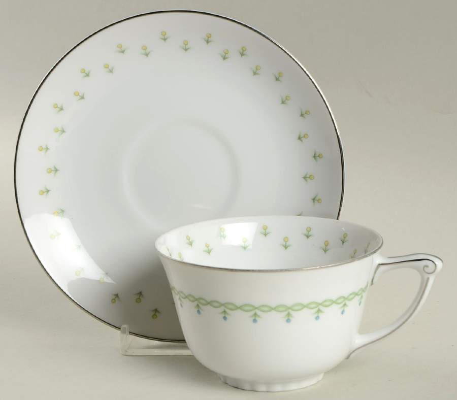 La Salle Flat Cup & Saucer Set by Narumi-1