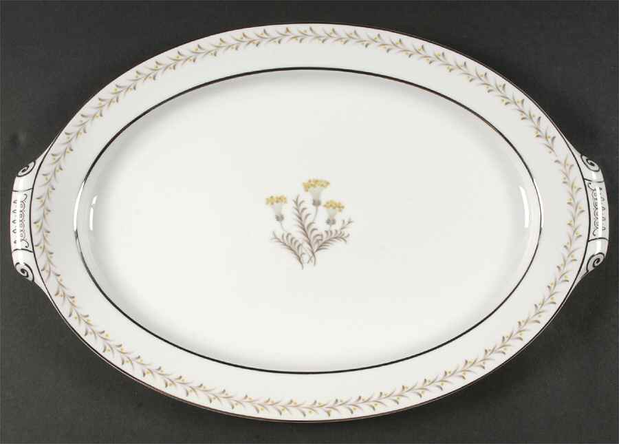 Lenora 17" Oval Serving Platter by Narumi-1