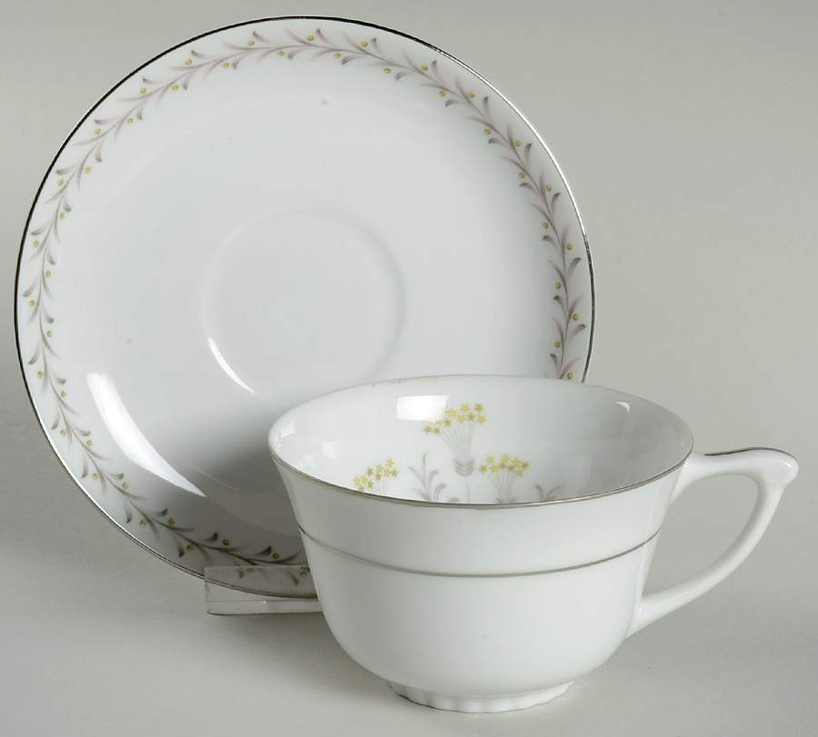Lenora Flat Cup & Saucer Set by Narumi-1