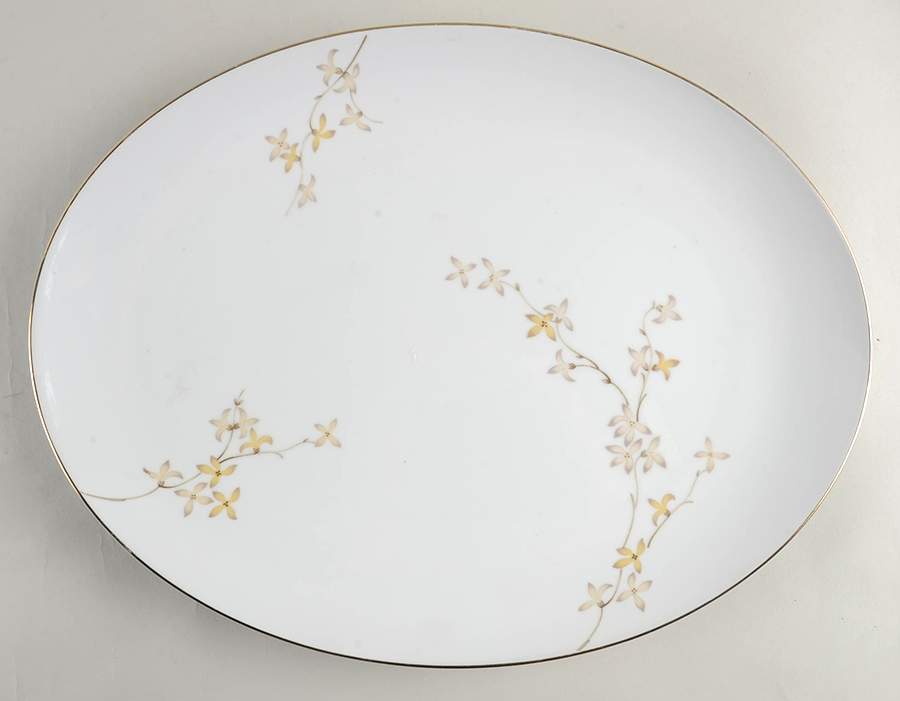 Lucille 16" Oval Serving Platter by Narumi-1